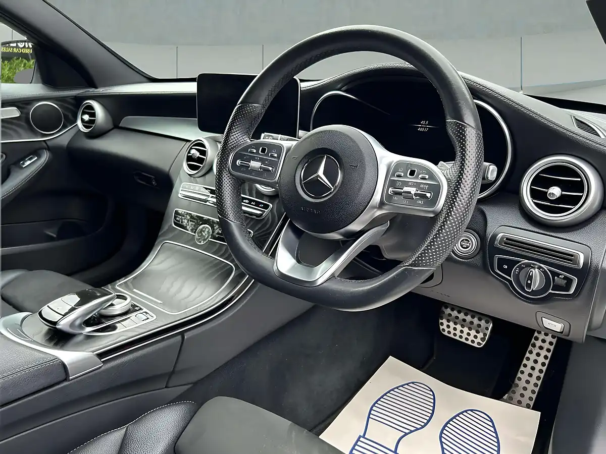 Used 2019 Mercedes-Benz C Class AMG Line Premium White - Interior and Exterior details 11
