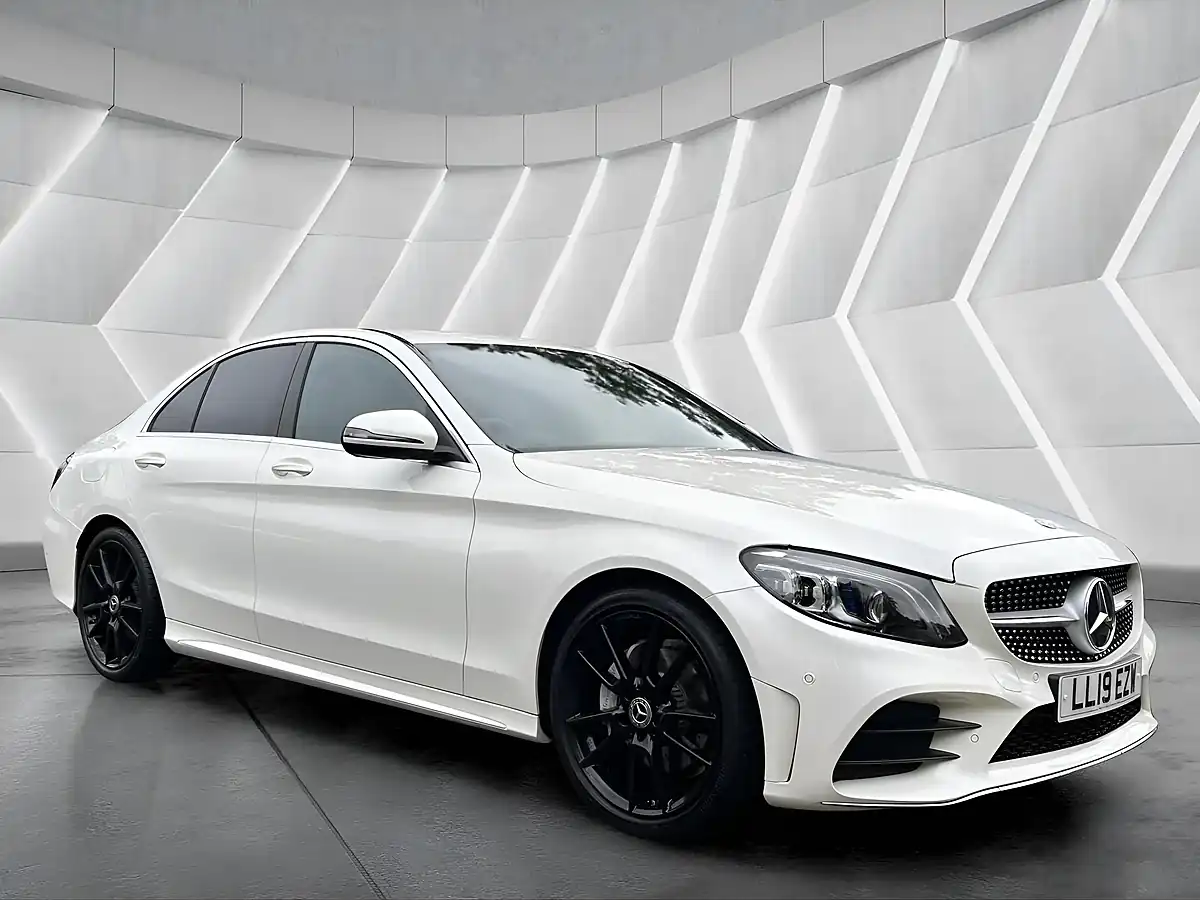 Used 2019 Mercedes-Benz C Class AMG Line Premium White - Interior and Exterior details 3