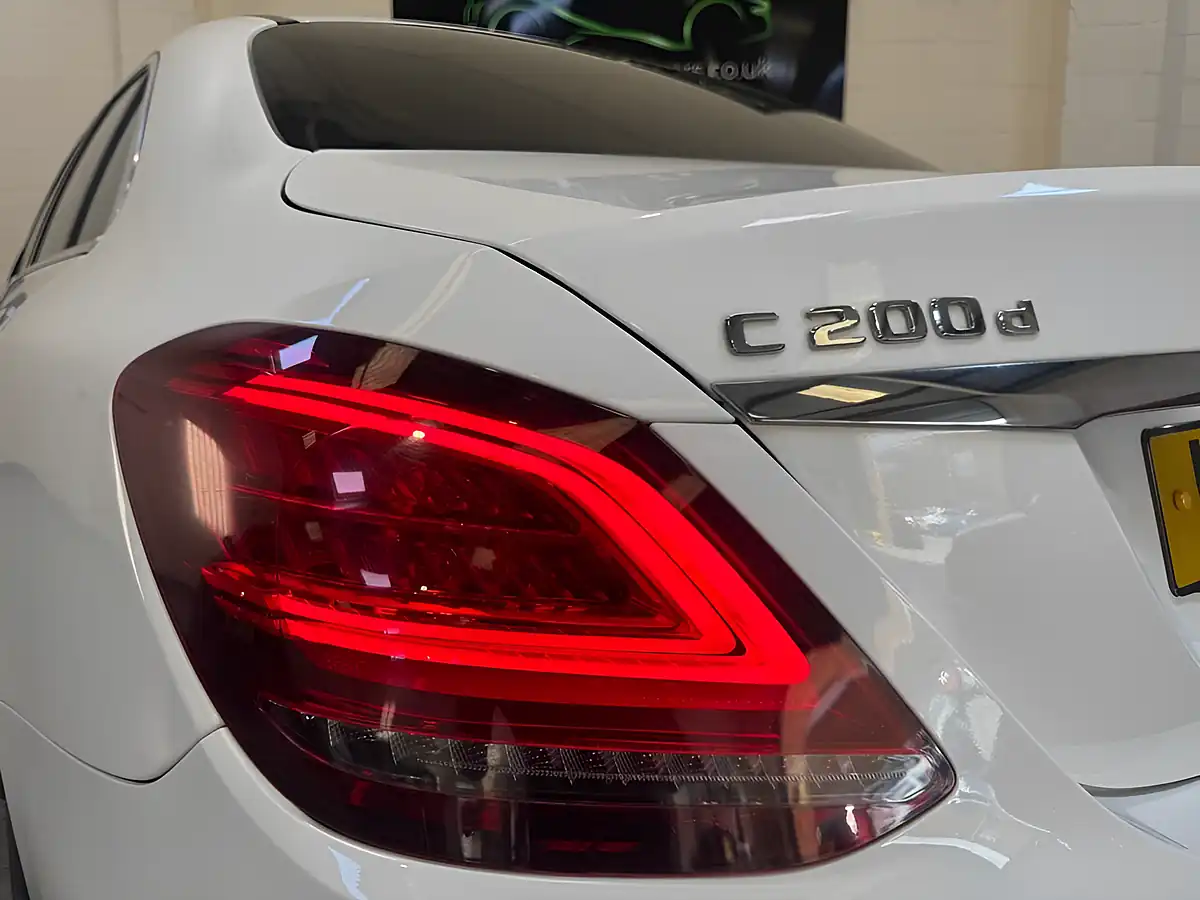 Used 2019 Mercedes-Benz C Class AMG Line White - Interior and Exterior details 14