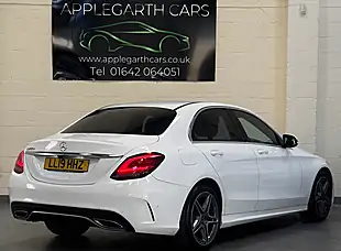 Used 2019 Mercedes-Benz C Class AMG Line White - Interior and Exterior details 3
