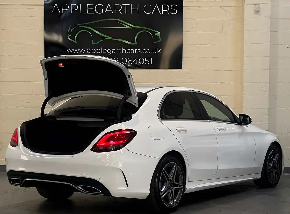 Used 2019 Mercedes-Benz C Class AMG Line White - Interior and Exterior details 4