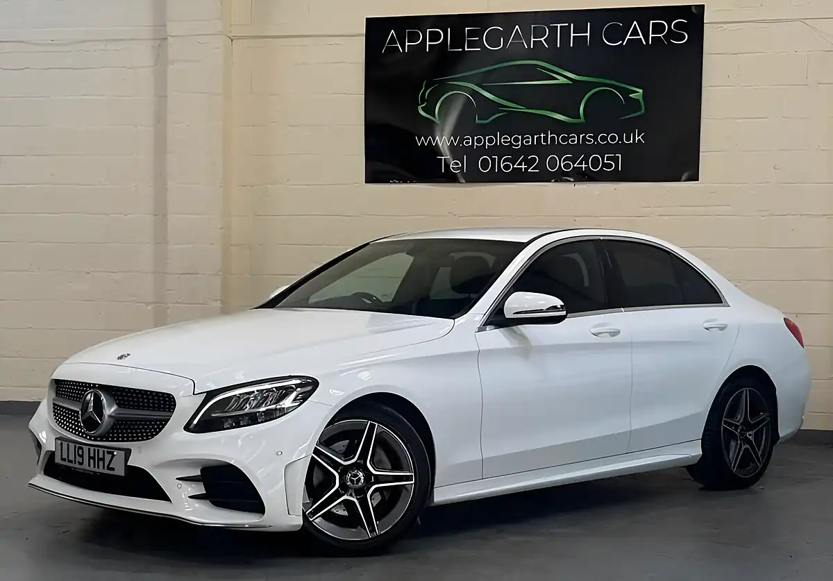 Used 2019 Mercedes-Benz C Class AMG Line White - Interior and Exterior details 5