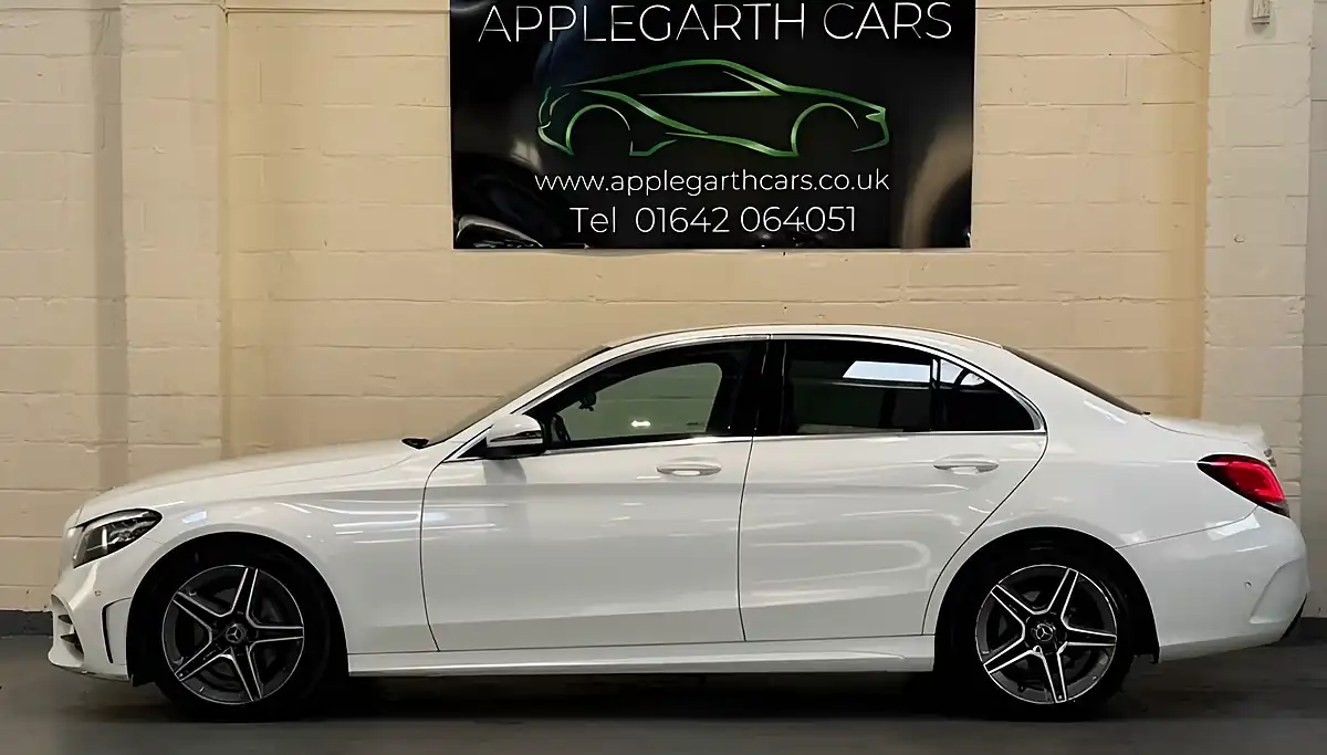 Used 2019 Mercedes-Benz C Class AMG Line White - Interior and Exterior details 6