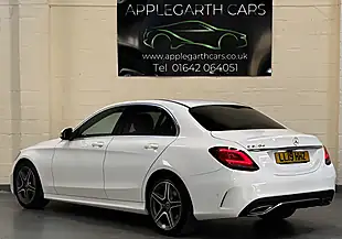 Used 2019 Mercedes-Benz C Class AMG Line White - Interior and Exterior details 7