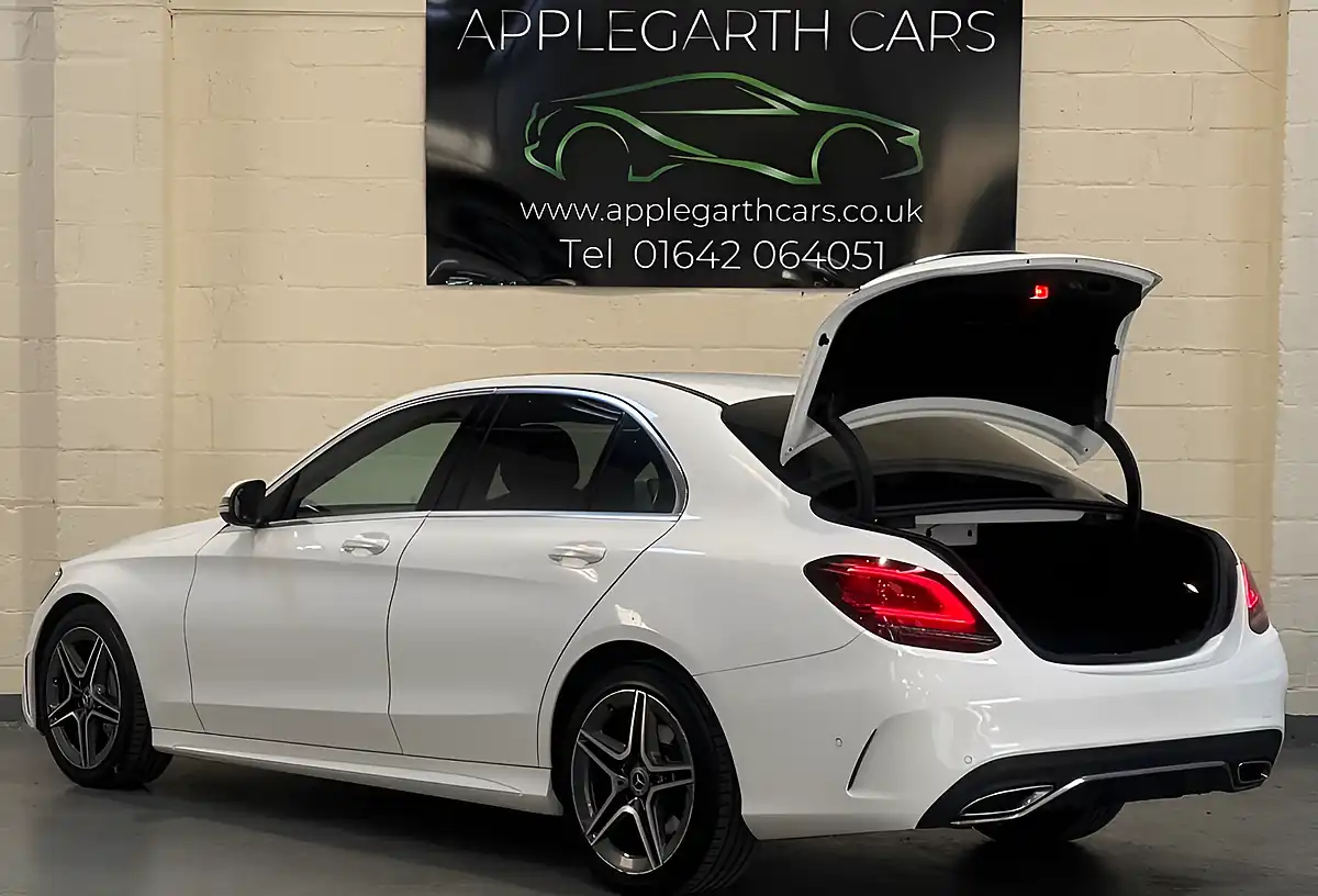 Used 2019 Mercedes-Benz C Class AMG Line White - Interior and Exterior details 8