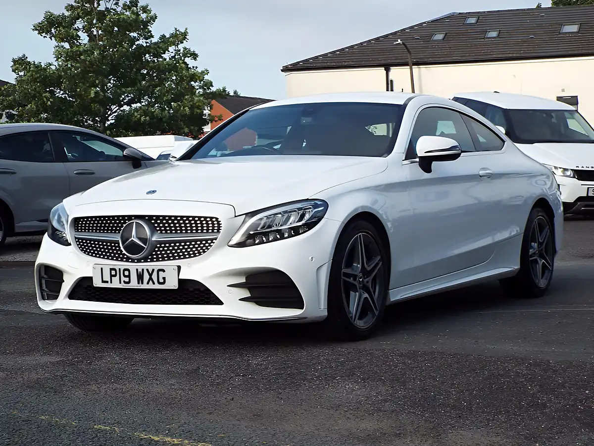 Used 2019 Mercedes-Benz C Class AMG Line White - Interior and Exterior details 13