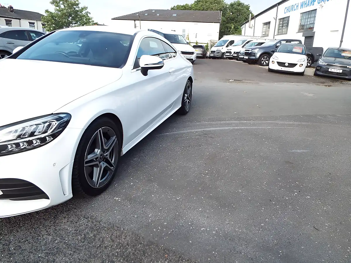 Used 2019 Mercedes-Benz C Class AMG Line White - Interior and Exterior details 14