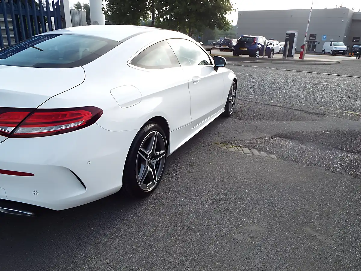 Used 2019 Mercedes-Benz C Class AMG Line White - Interior and Exterior details 16