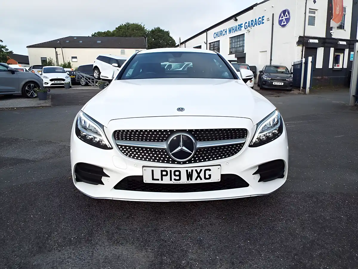 Used 2019 Mercedes-Benz C Class AMG Line White - Interior and Exterior details 2