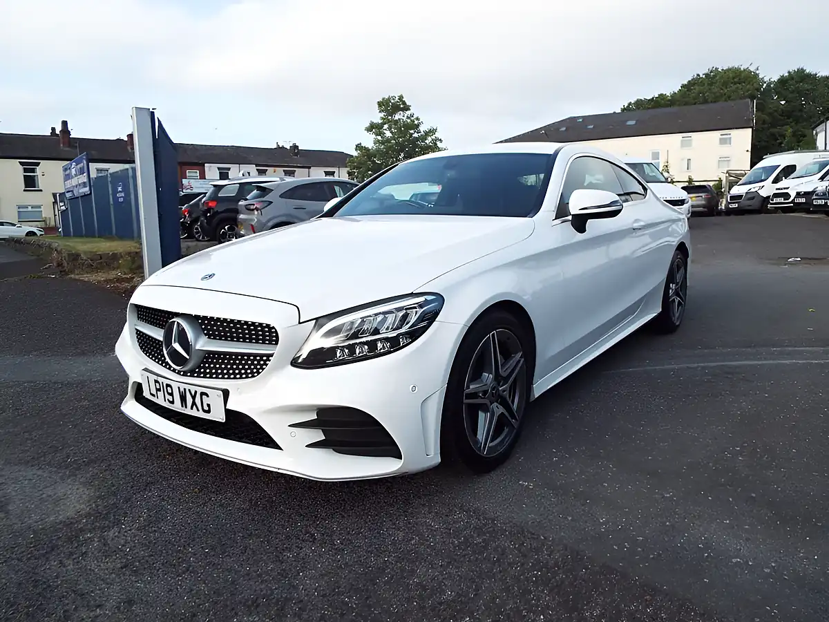 Used 2019 Mercedes-Benz C Class AMG Line White - Interior and Exterior details 3