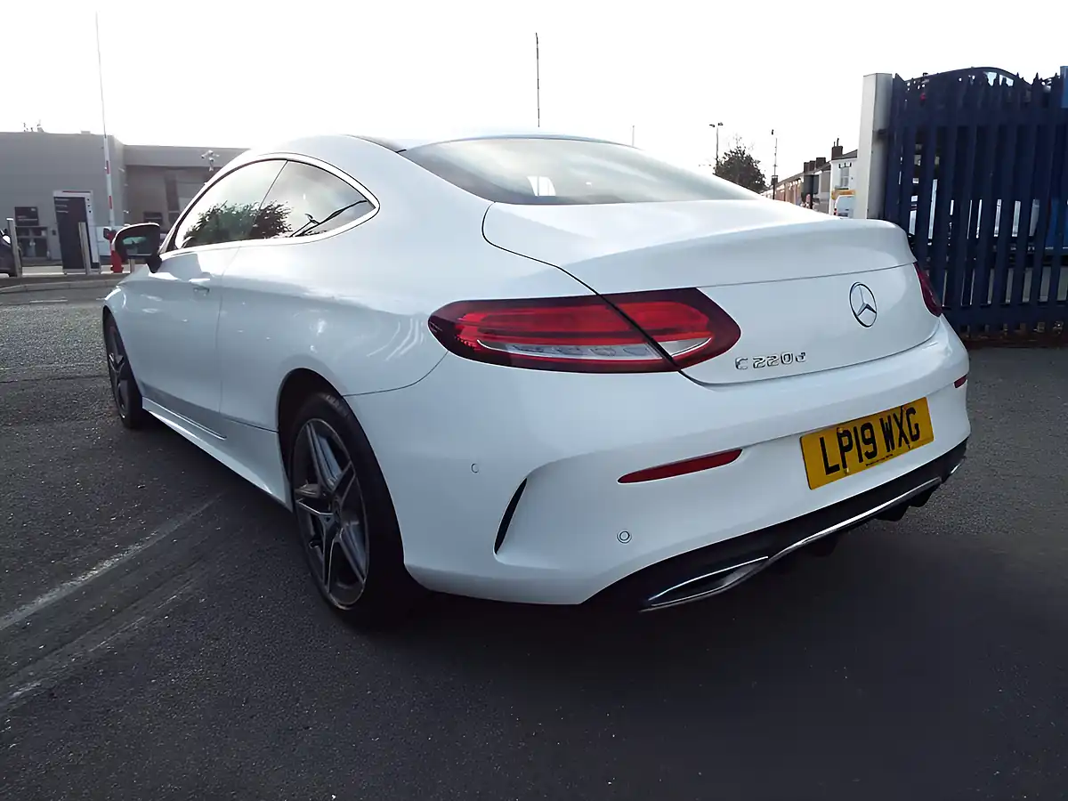 Used 2019 Mercedes-Benz C Class AMG Line White - Interior and Exterior details 5