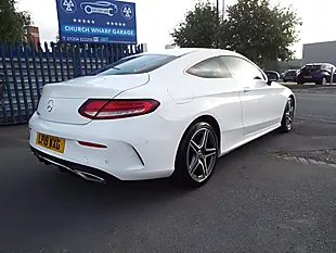 Used 2019 Mercedes-Benz C Class AMG Line White - Interior and Exterior details 7