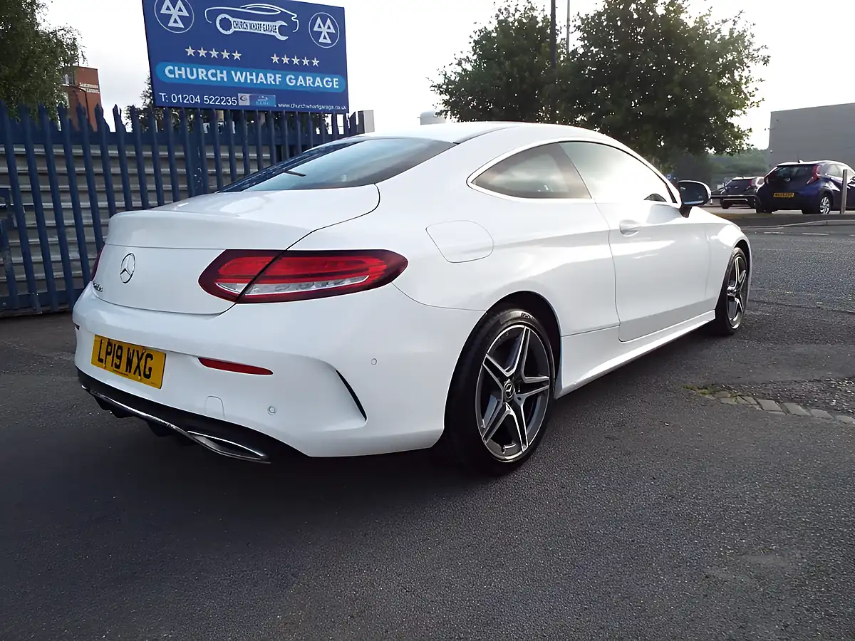 Used 2019 Mercedes-Benz C Class AMG Line White - Interior and Exterior details 7