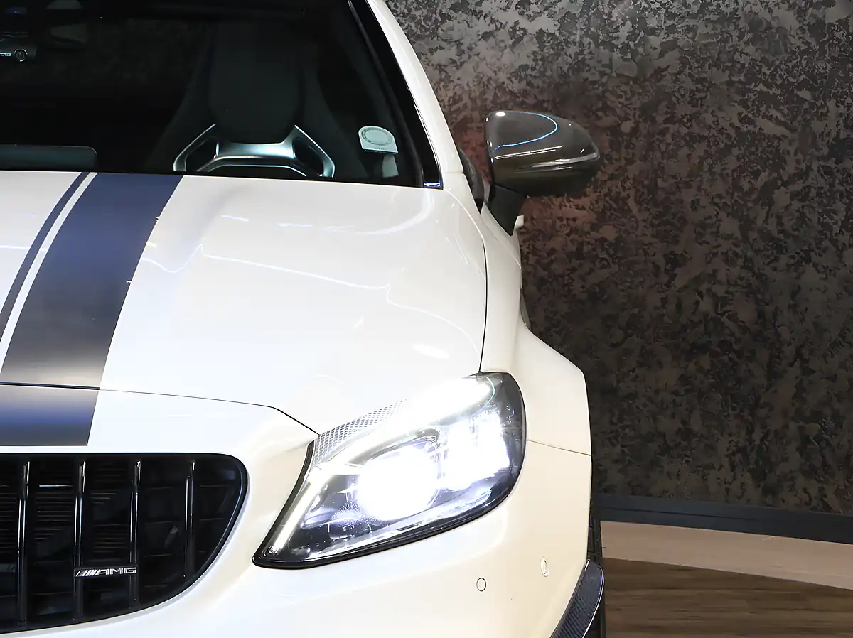 Used 2019 Mercedes-Benz C Class C63 AMG S White - Interior and Exterior details 11