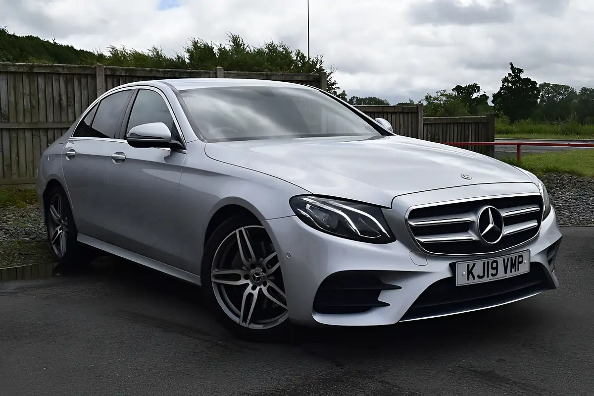 Used 2019 Mercedes-Benz E-Class AMG Line Silver - Front View