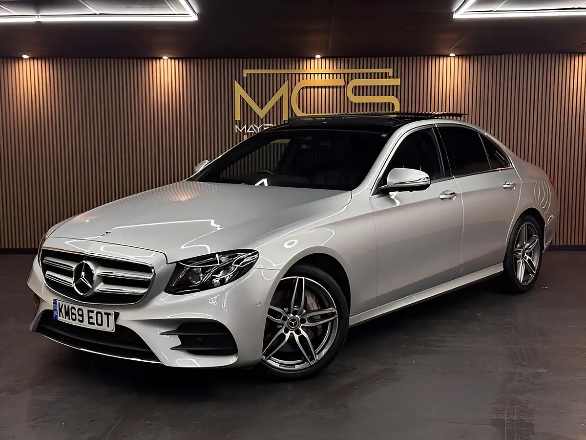 Used 2019 Mercedes-Benz E-Class AMG Line Silver - Front View