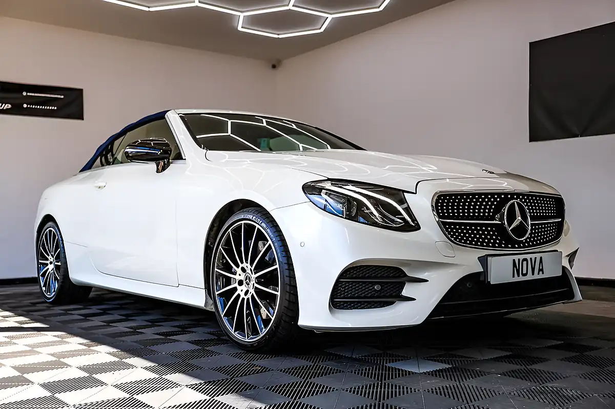 Used 2019 Mercedes-Benz E-Class AMG Line White - Interior and Exterior details 3