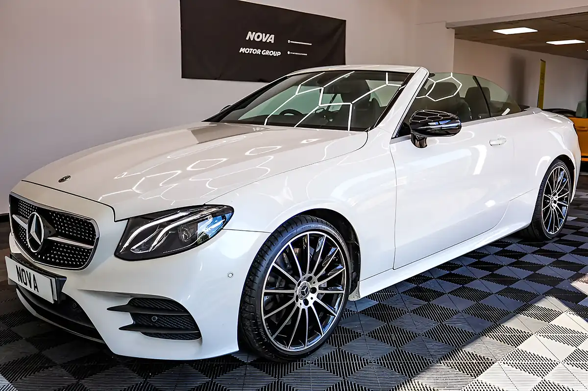 Used 2019 Mercedes-Benz E-Class AMG Line White - Interior and Exterior details 7