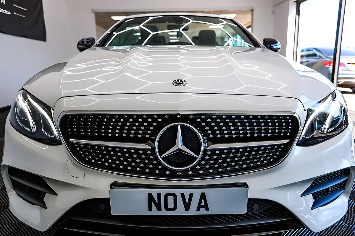 Used 2019 Mercedes-Benz E-Class AMG Line White - Interior and Exterior details 8