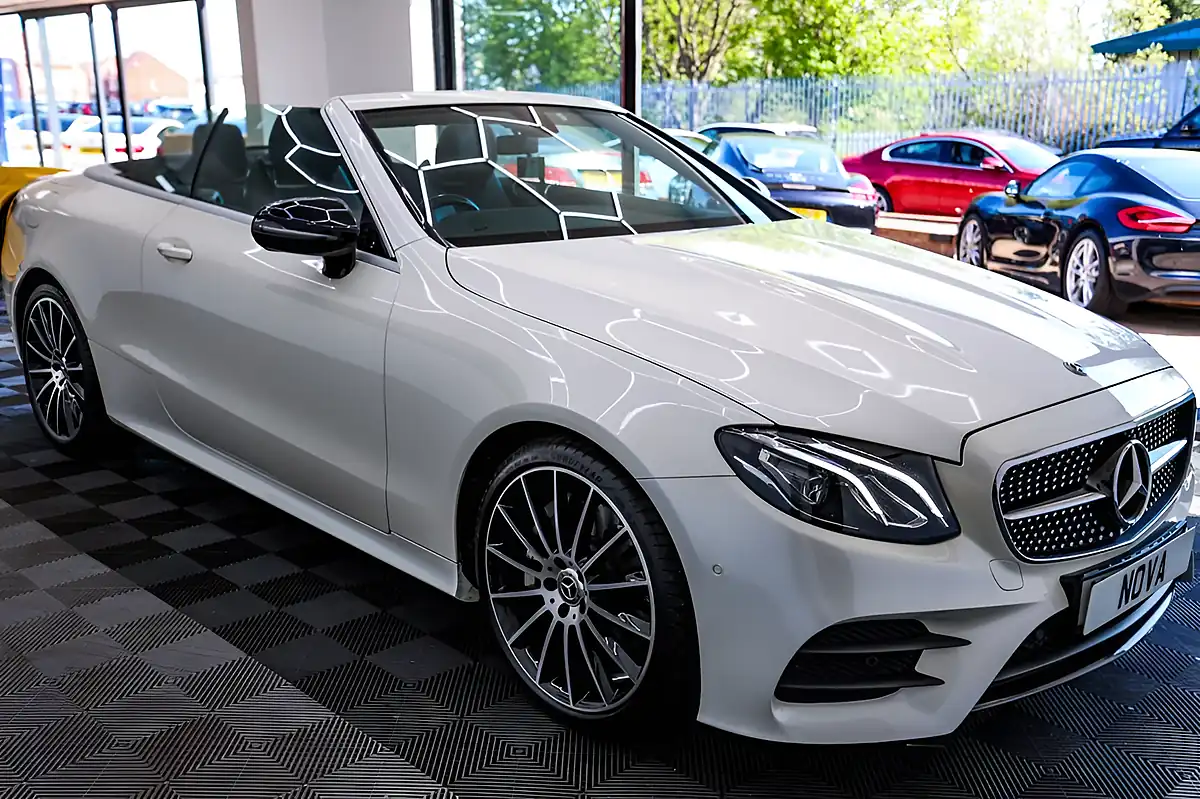 Used 2019 Mercedes-Benz E-Class AMG Line White - Interior and Exterior details 9