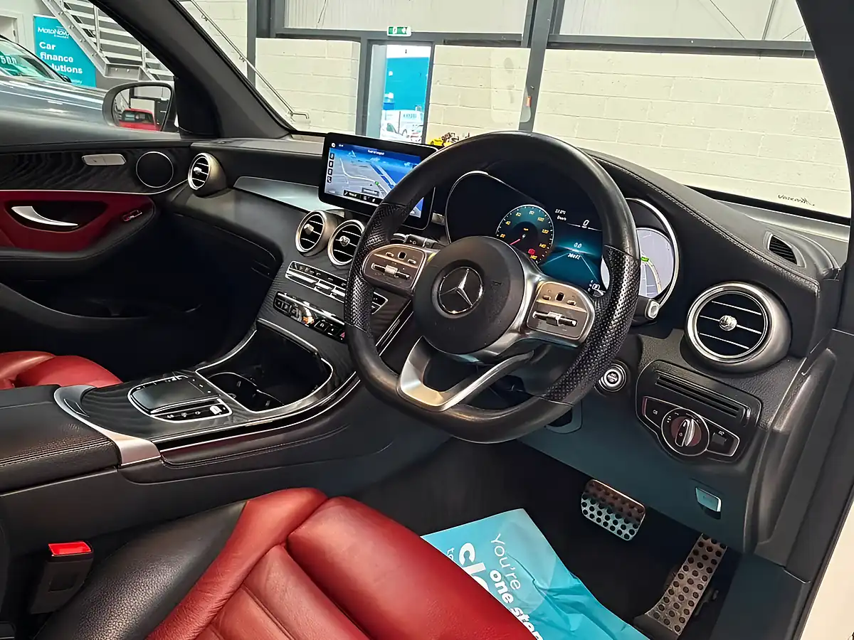 Used 2019 Mercedes-Benz Glc AMG Line (premium) Coupe White - Interior and Exterior details 10