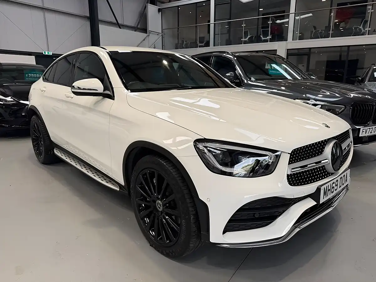 Used 2019 Mercedes-Benz Glc AMG Line (premium) Coupe White - Interior and Exterior details 2