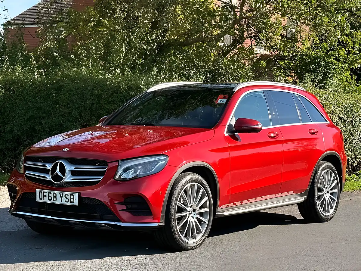 Used 2019 Mercedes-Benz Glc AMG Line (premium) Red - Front View