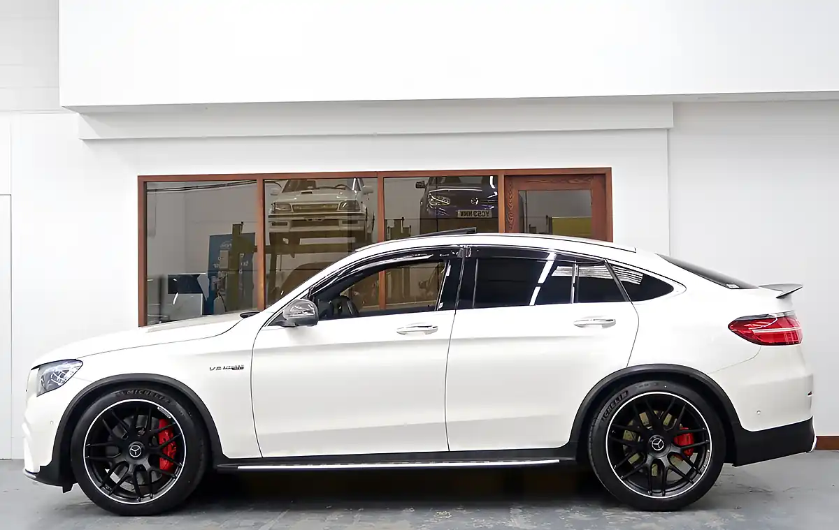 Used 2019 Mercedes-Benz Glc AMG S Coupe White - Interior and Exterior details 4
