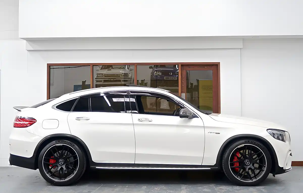 Used 2019 Mercedes-Benz Glc AMG S Coupe White - Interior and Exterior details 6