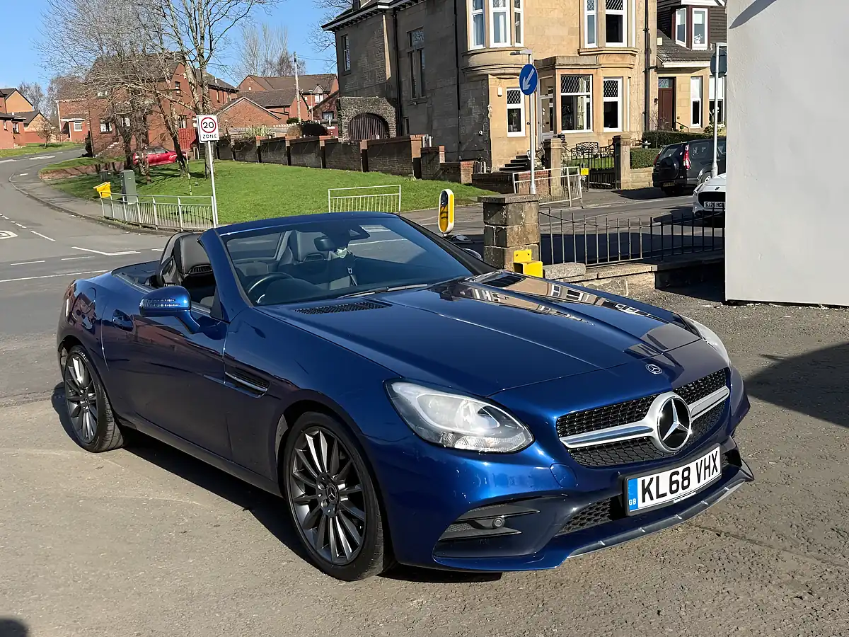 Used 2019 Mercedes-Benz Slc AMG Line Blue - Interior and Exterior details 11