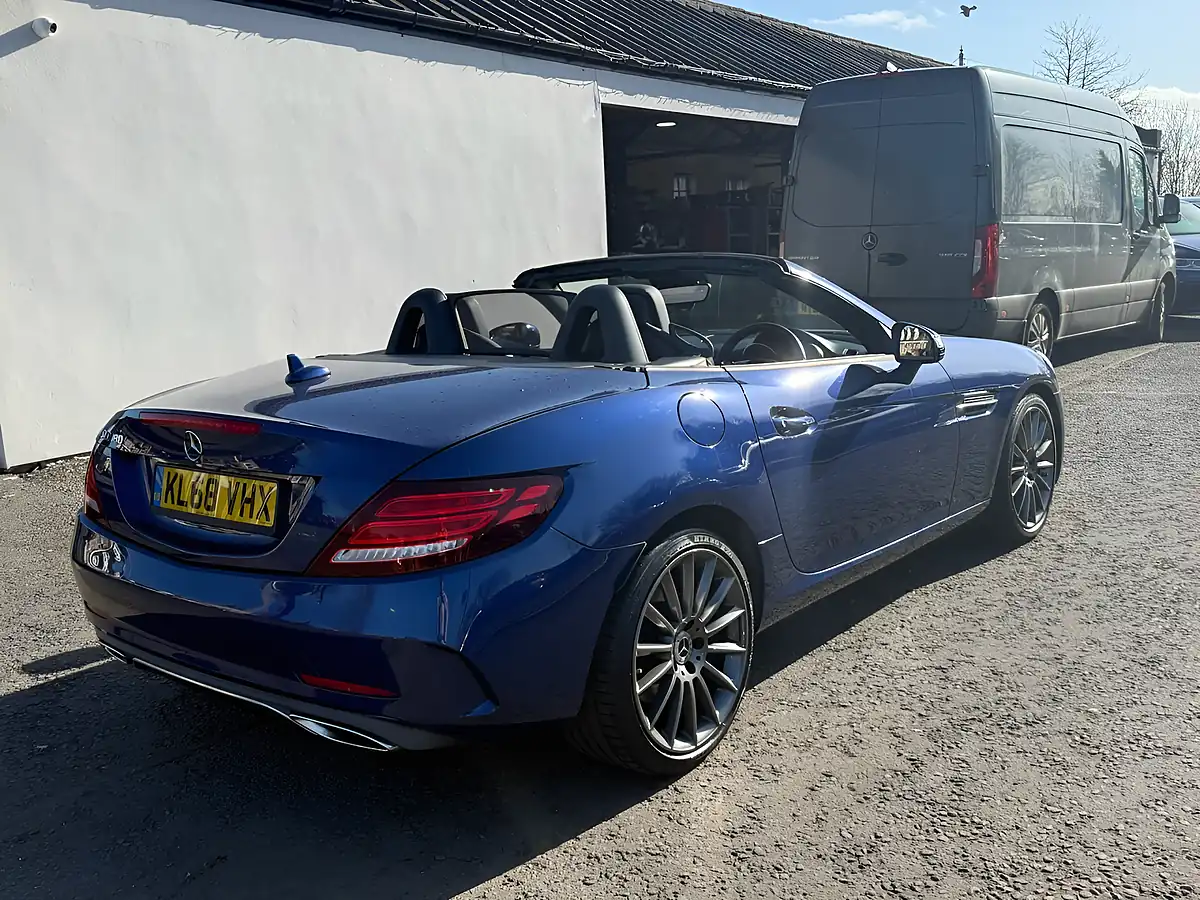 Used 2019 Mercedes-Benz Slc AMG Line Blue - Interior and Exterior details 4