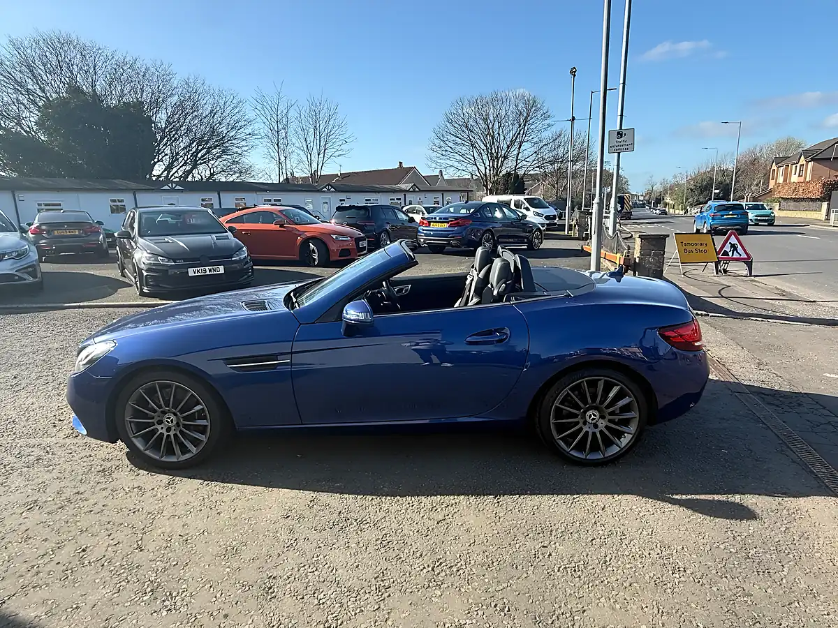 Used 2019 Mercedes-Benz Slc AMG Line Blue - Interior and Exterior details 8