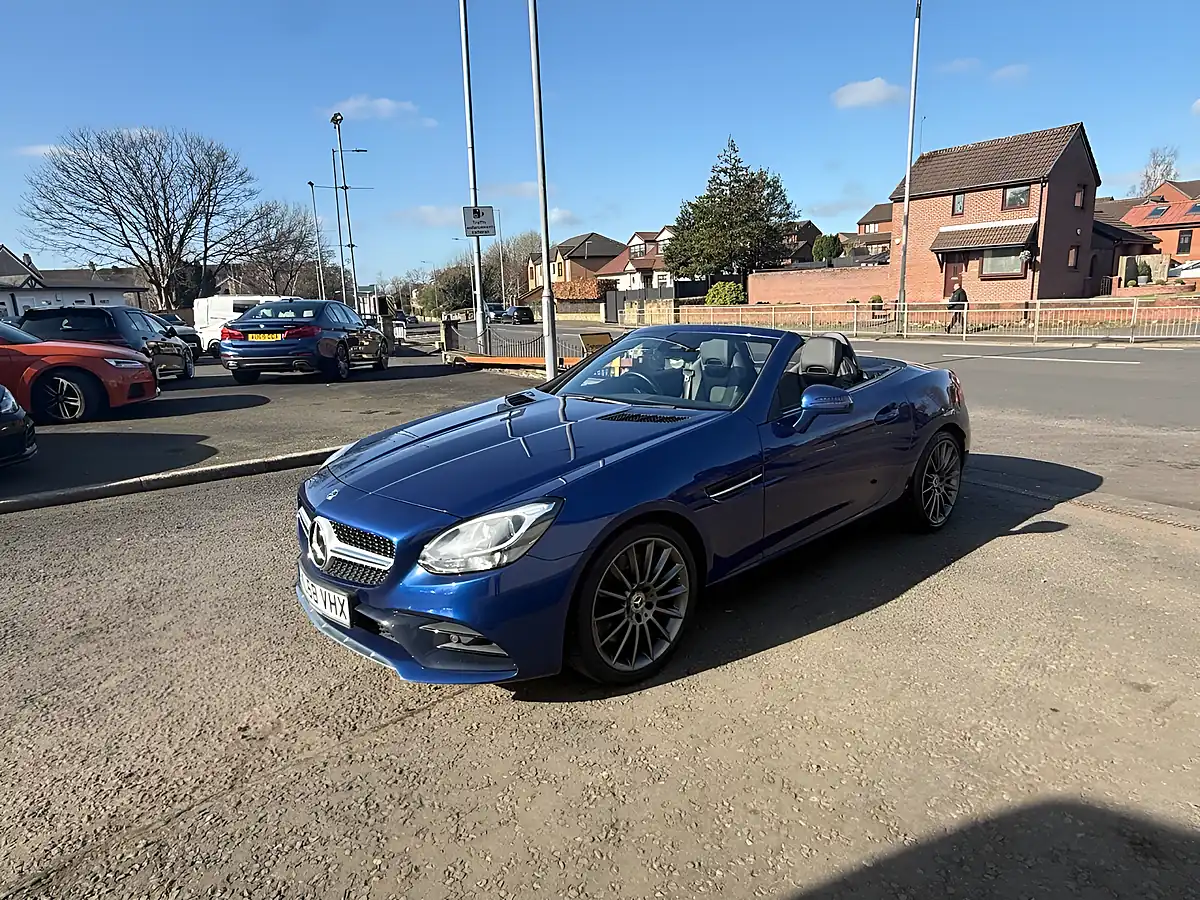 Used 2019 Mercedes-Benz Slc AMG Line Blue - Interior and Exterior details 9