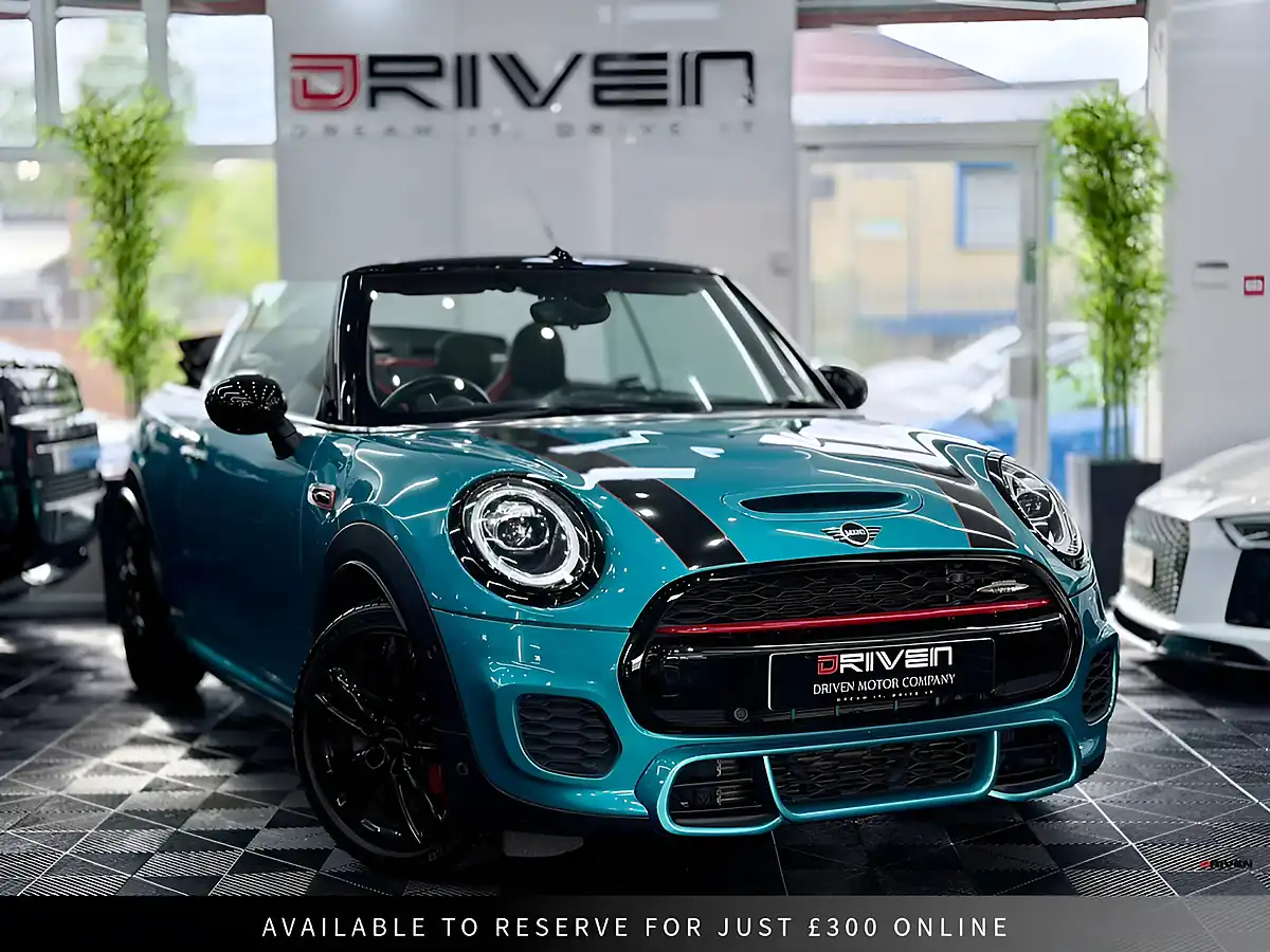 Used 2019 MINI Convertible John Cooper Works Blue - Front View