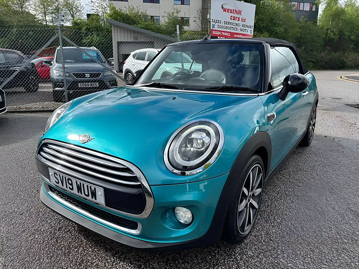 Used 2019 MINI Cooper Exclusive Convertible Caribbean Aqua - Interior and Exterior details 11