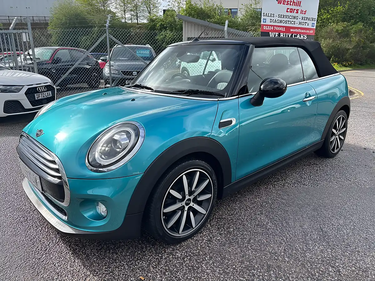 Used 2019 MINI Cooper Exclusive Convertible Caribbean Aqua - Interior and Exterior details 12