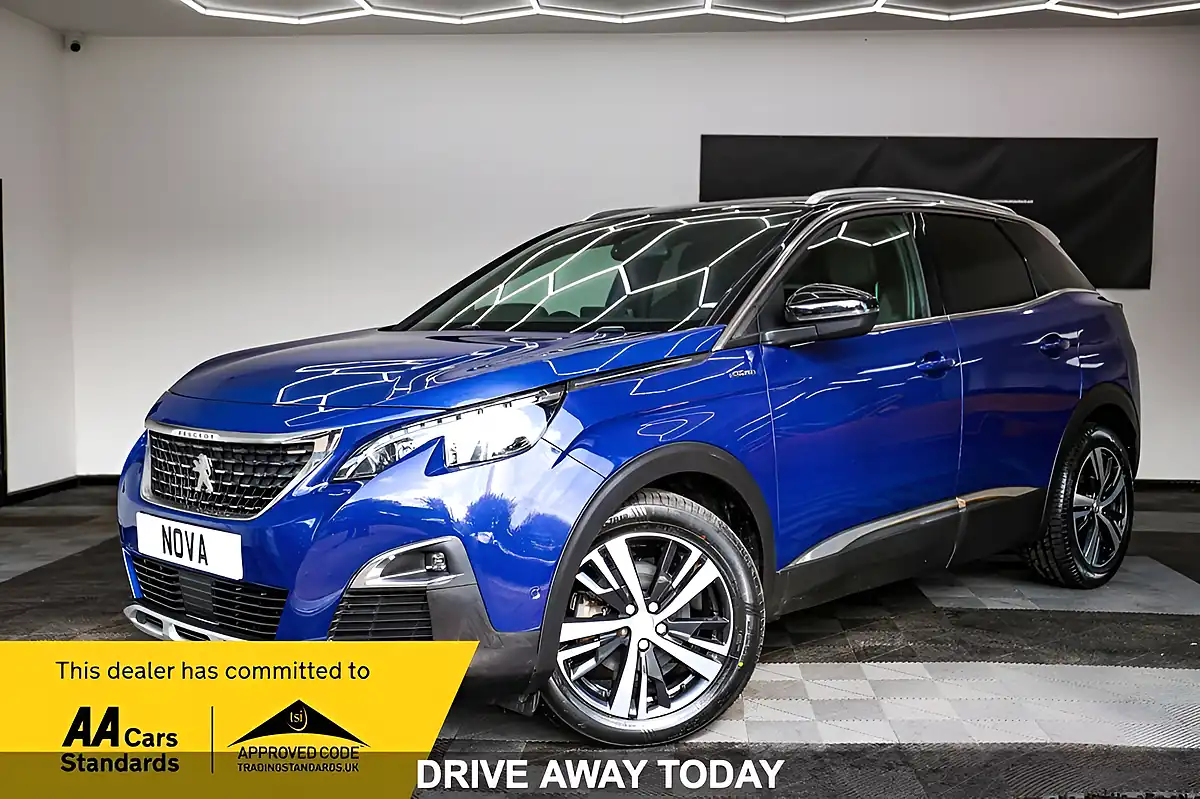 Used 2019 Peugeot 3008 GT Line Magnetic Blue - Front View