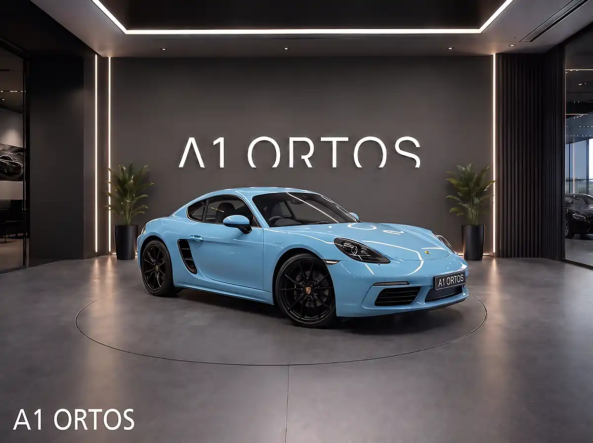 Used 2019 Porsche 718 Cayman Coupe Miami Blue - Front View