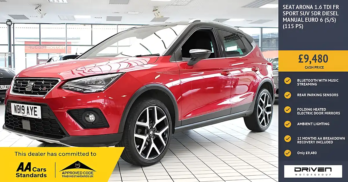 Used 2019 SEAT Arona Fr Sport Red - Front View