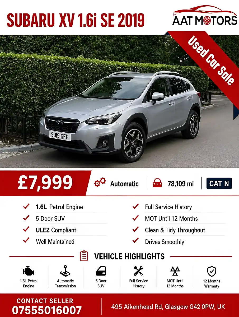 Used 2019 Subaru Xv Se Silver - Front View