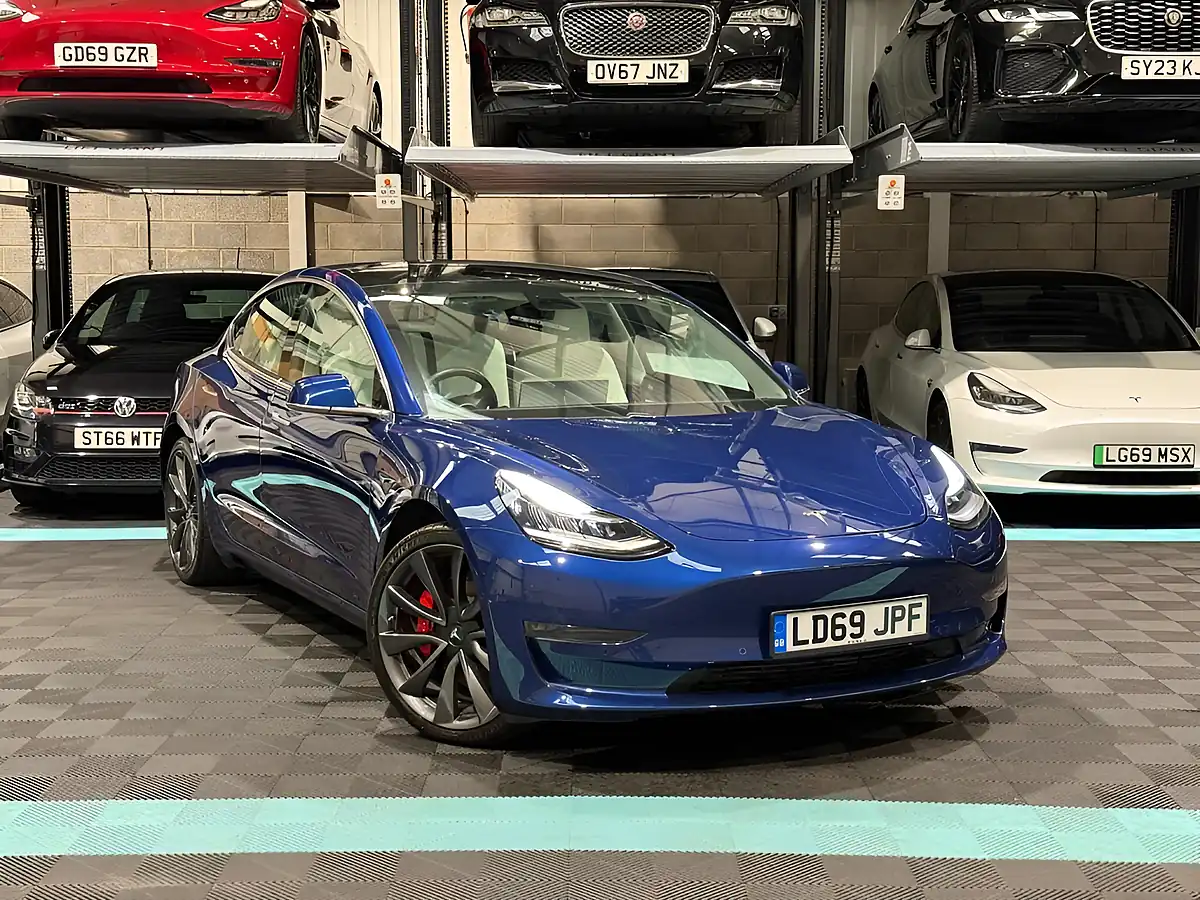 Used 2019 Tesla Model 3 Performance Upgrade Blue - Front View