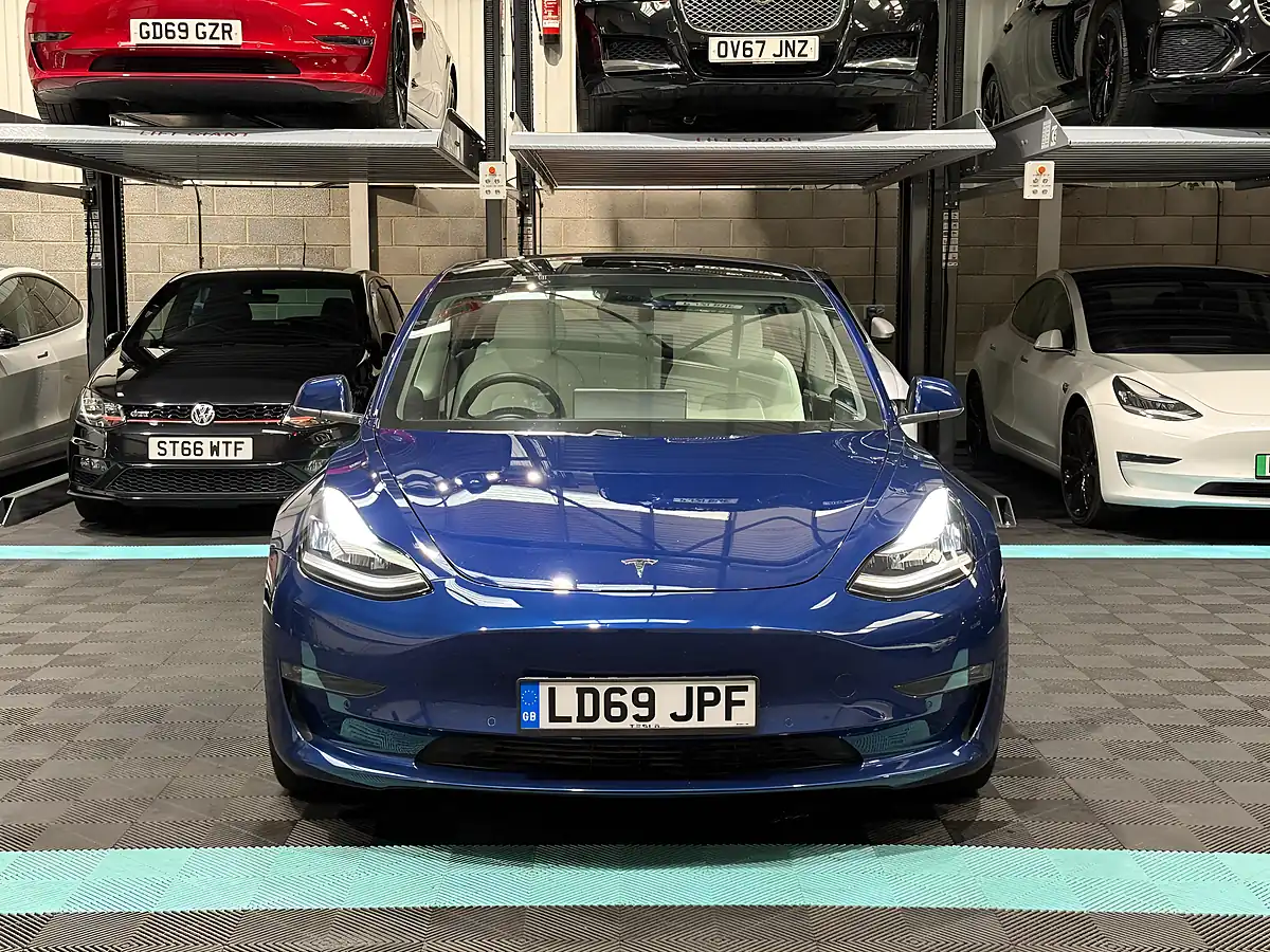 Used 2019 Tesla Model 3 Performance Upgrade Blue - Interior and Exterior details 4