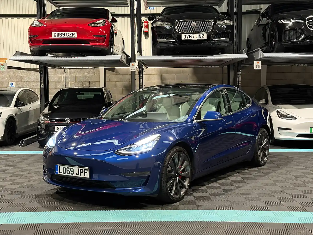 Used 2019 Tesla Model 3 Performance Upgrade Blue - Interior and Exterior details 5