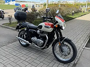 Used 2019 Triumph Bonneville T100 White - Interior and Exterior details 3