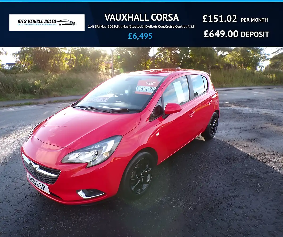 Used 2019 Vauxhall Corsa Sri Nav Red - Front View