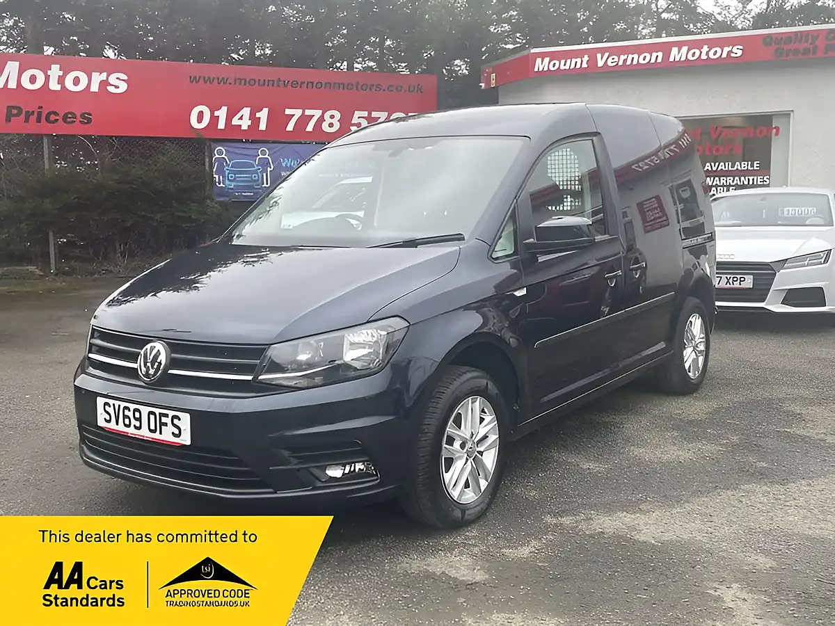 Used 2019 Volkswagen Caddy C20 Highline Swb Blue - Front View