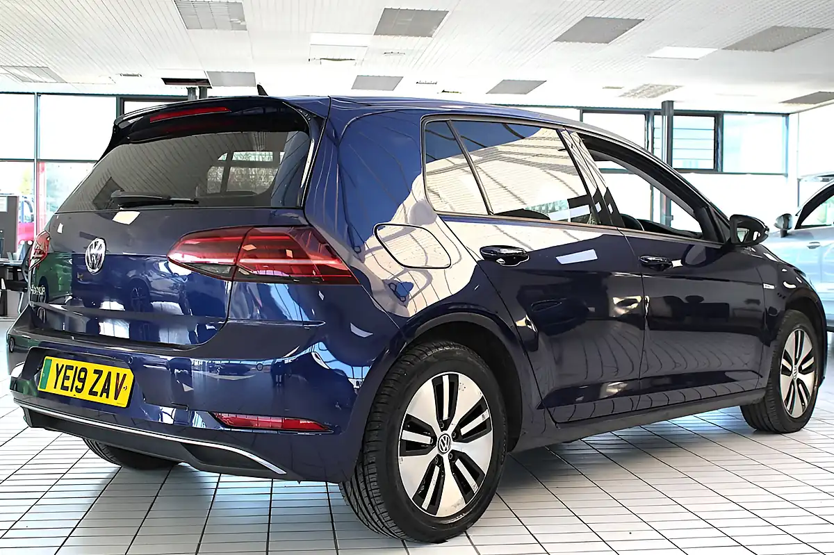 Used 2019 Volkswagen E-Golf Hatchback Atlantic Blue - Interior and Exterior details 12