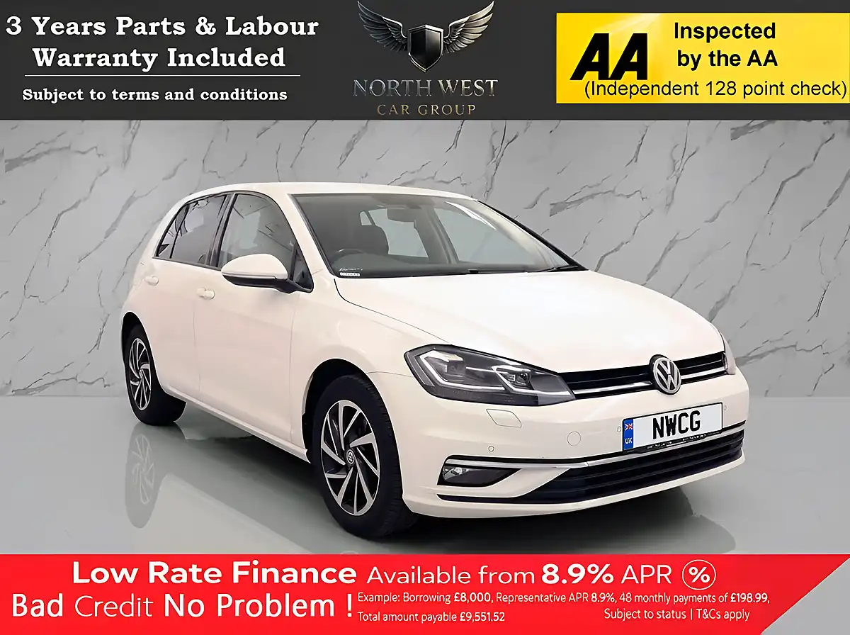 Used 2019 Volkswagen Golf Match Edition White - Front View