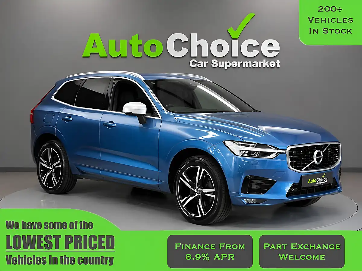 Used 2019 Volvo XC60 R-Design Blue - Front View