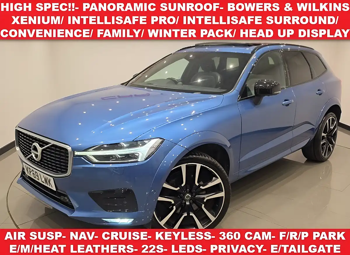 Used 2019 Volvo XC60 R-Design Pro Blue - Front View
